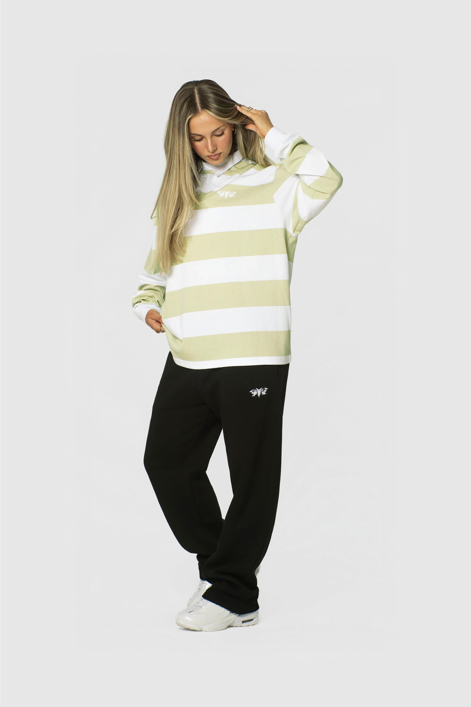 STRIPE POLO SHIRT LONG MINT