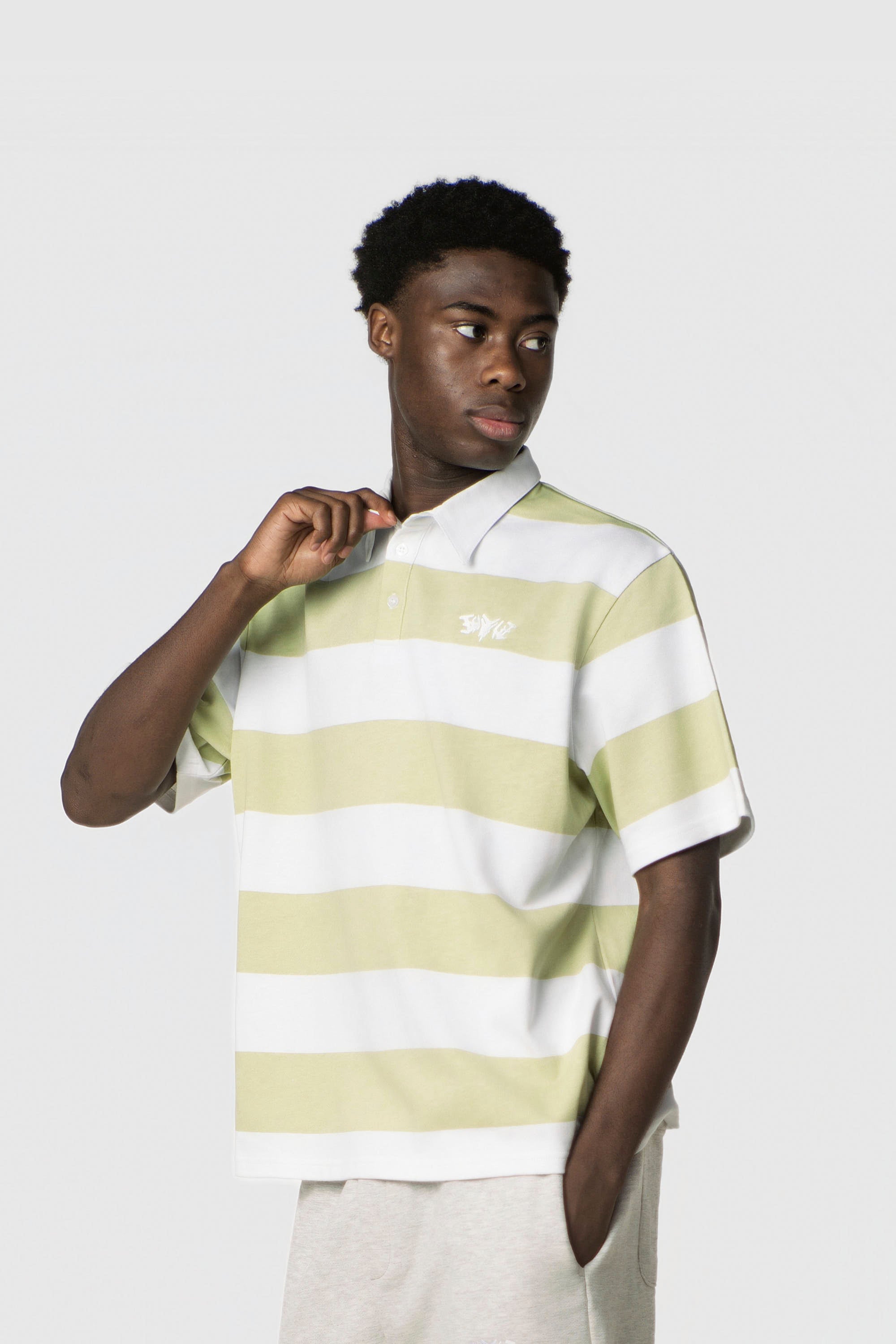 STRIPE POLO SHIRT MINT