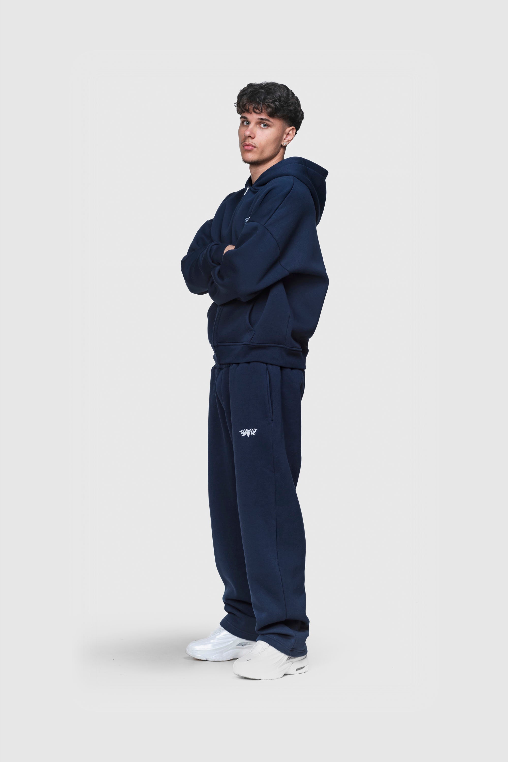 BASIC ZIP HOODIE NAVY