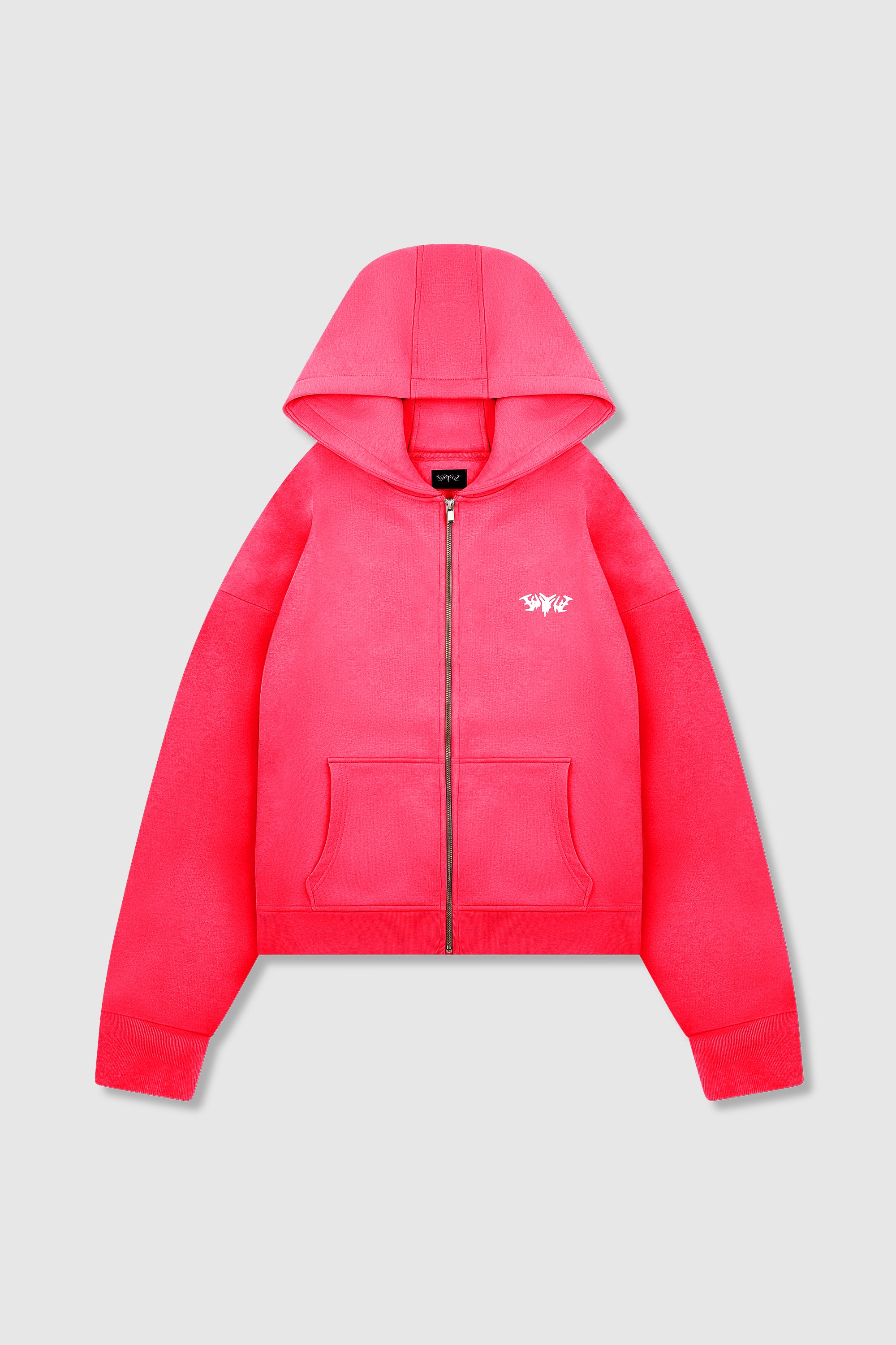 BASIC ZIP HOODIE MAGENTA