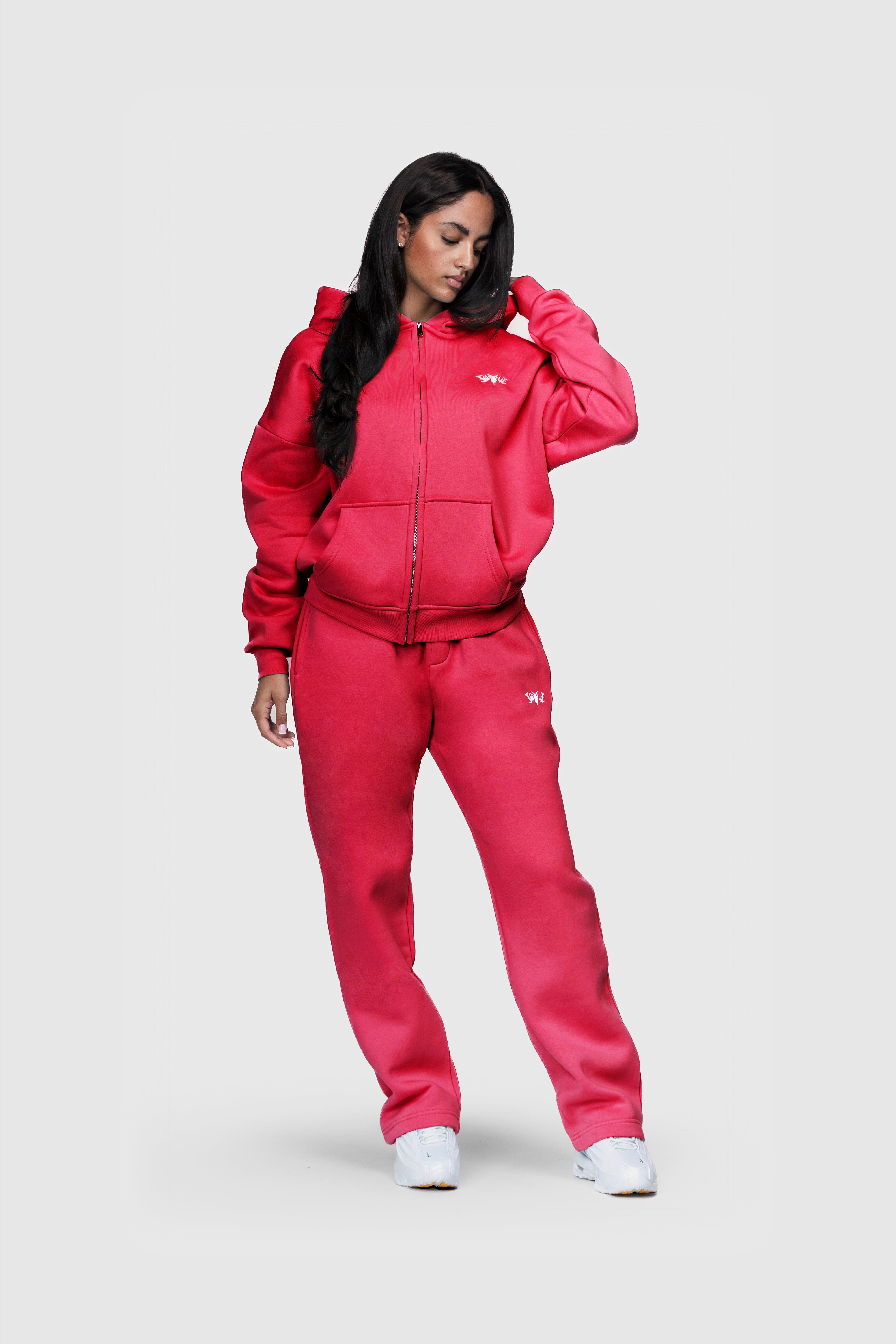 BASIC ZIP HOODIE MAGENTA