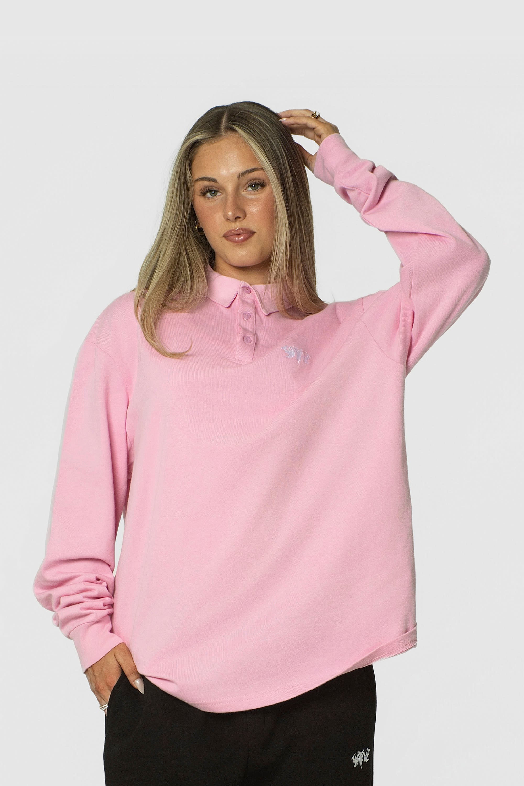 POLO SHIRT LONG PINK