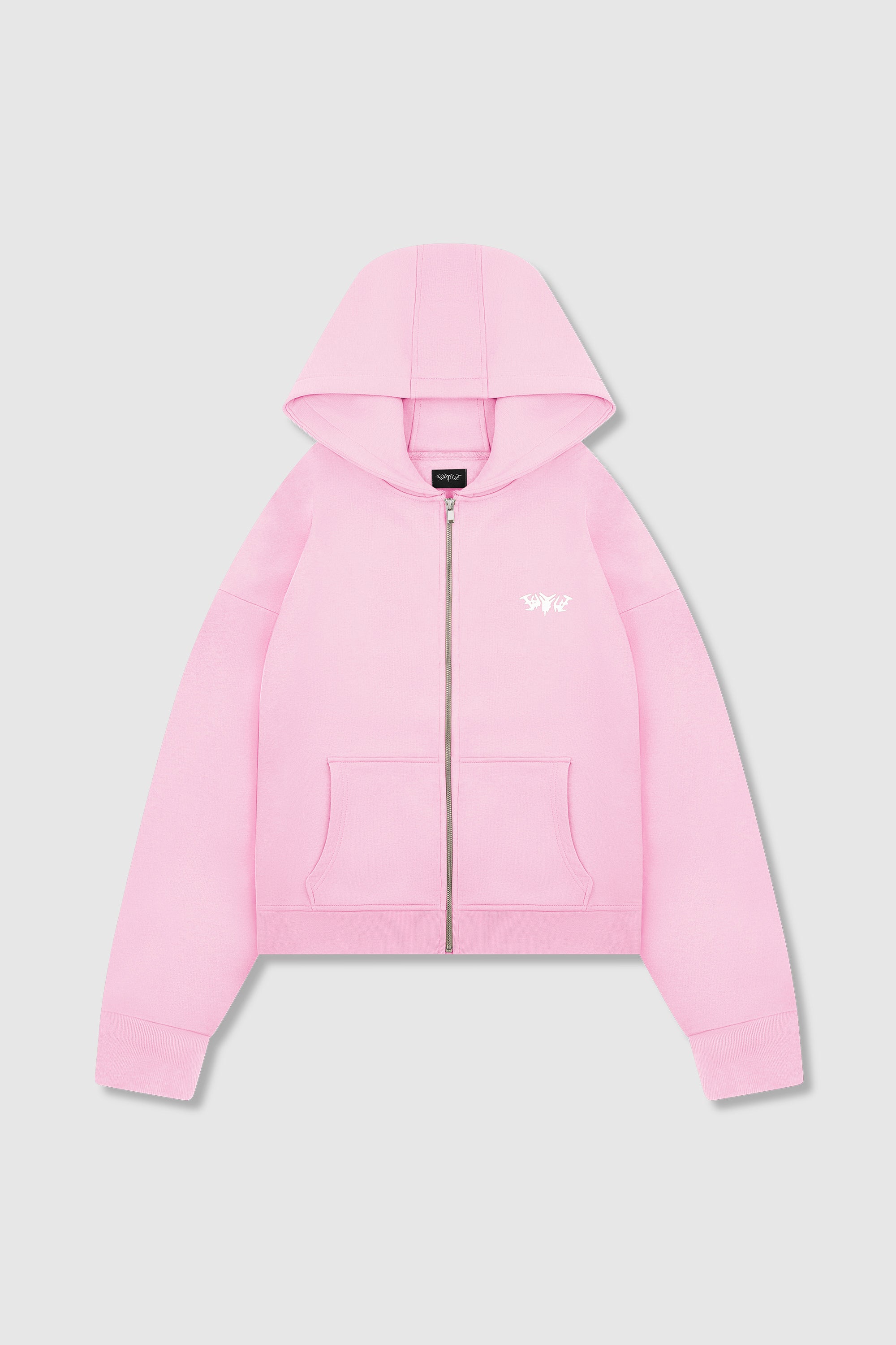 BASIC ZIP HOODIE PINK