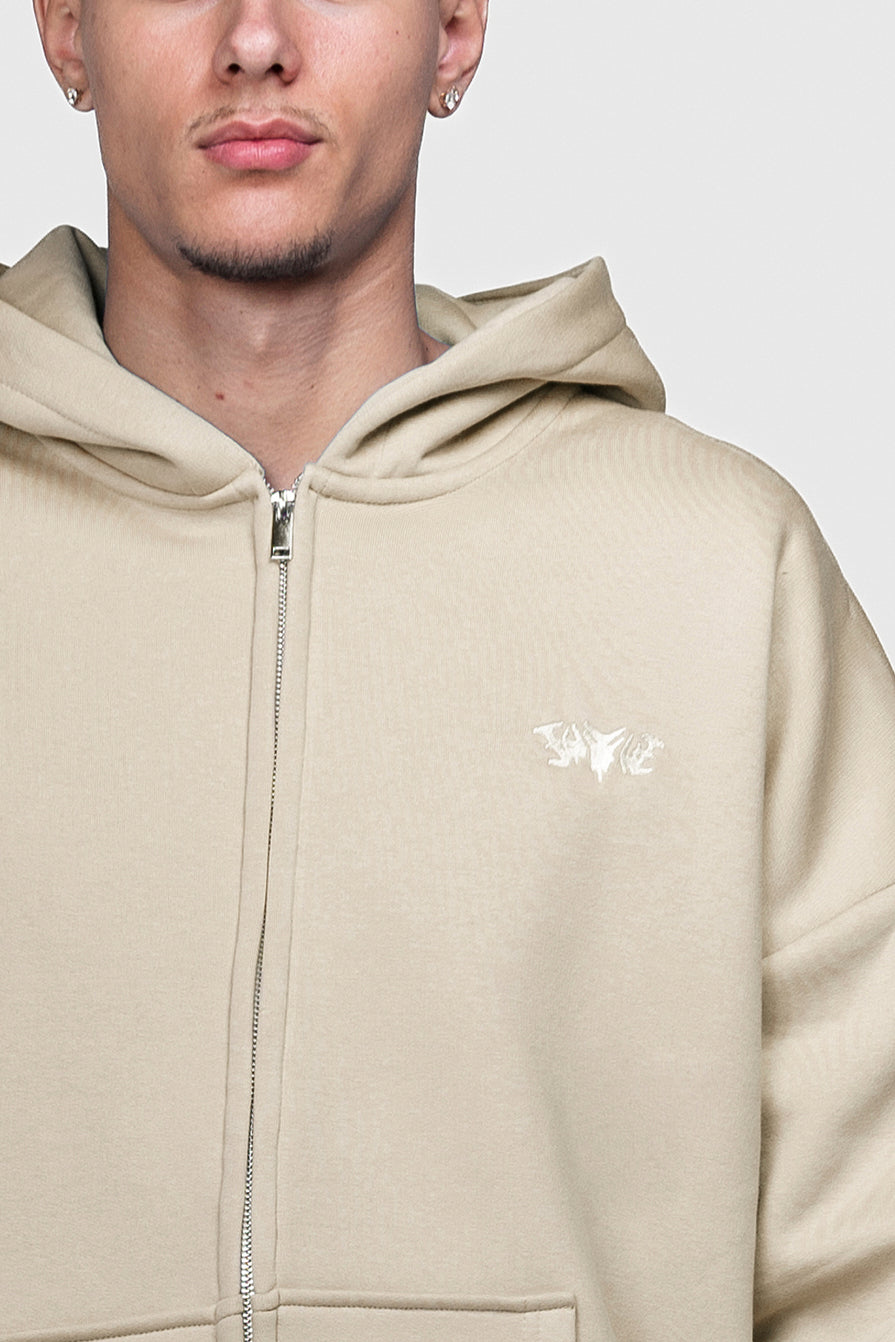 BASIC ZIP HOODIE SANDSTORM