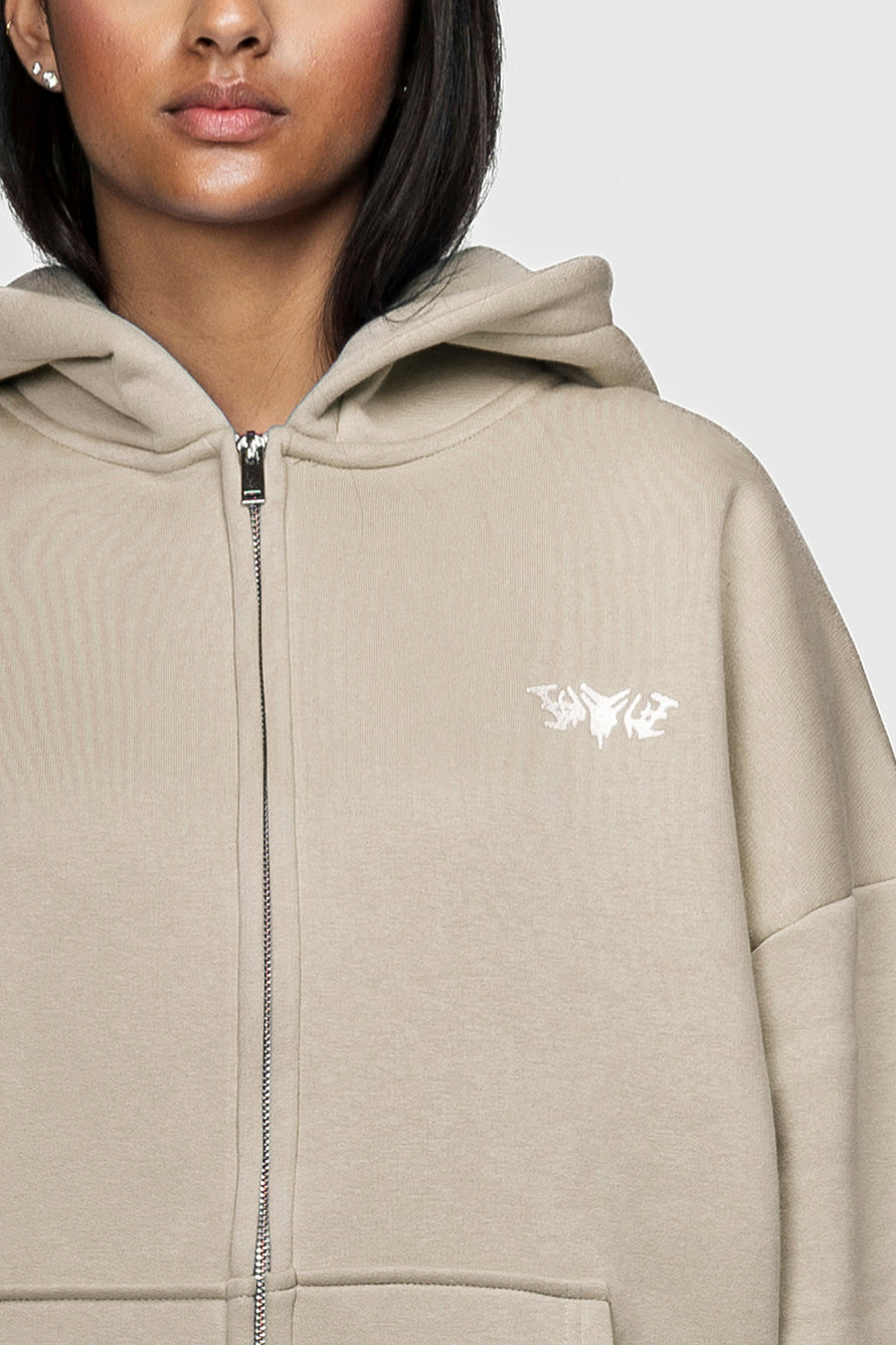 BASIC ZIP HOODIE SANDSTORM