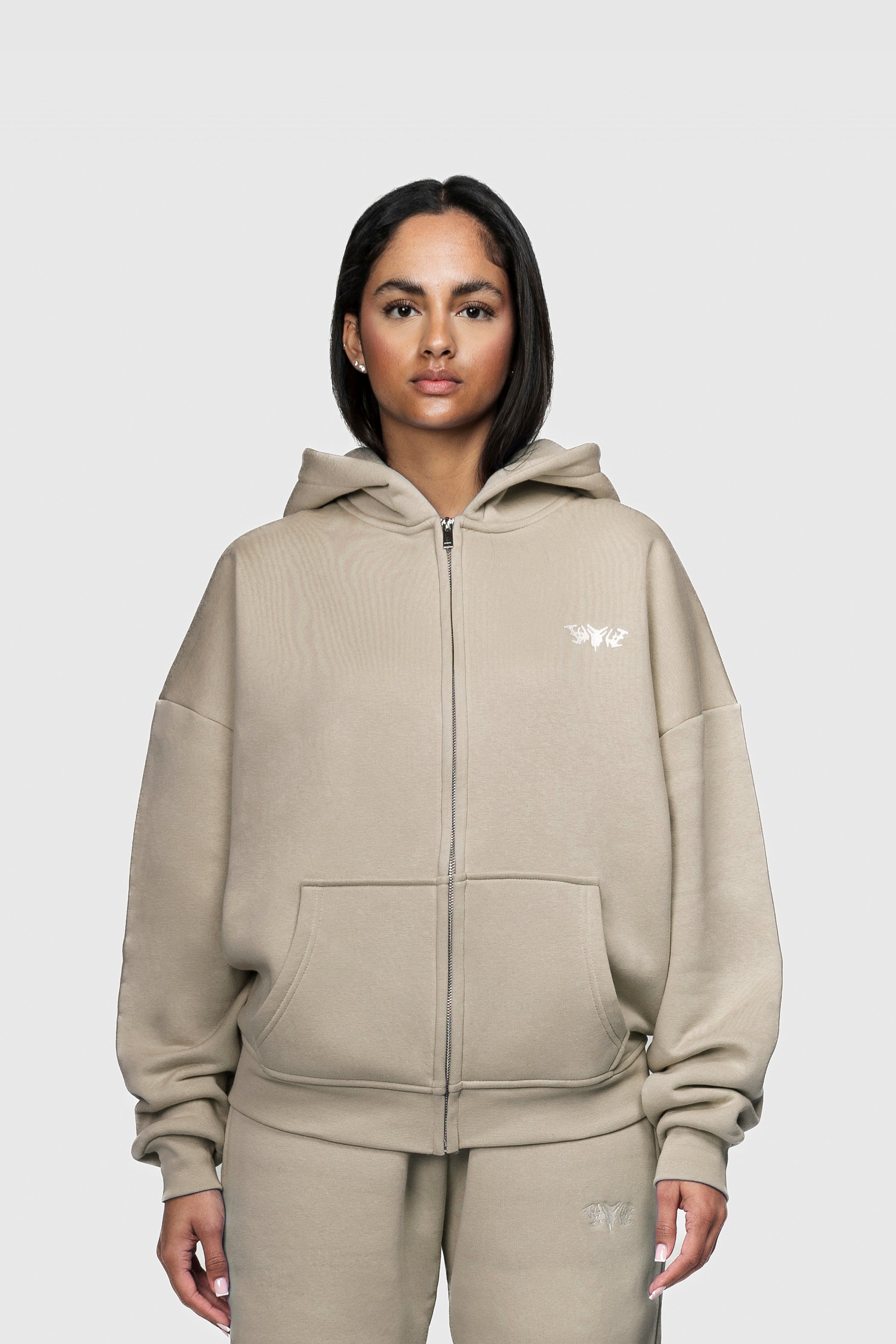 BASIC ZIP HOODIE SANDSTORM