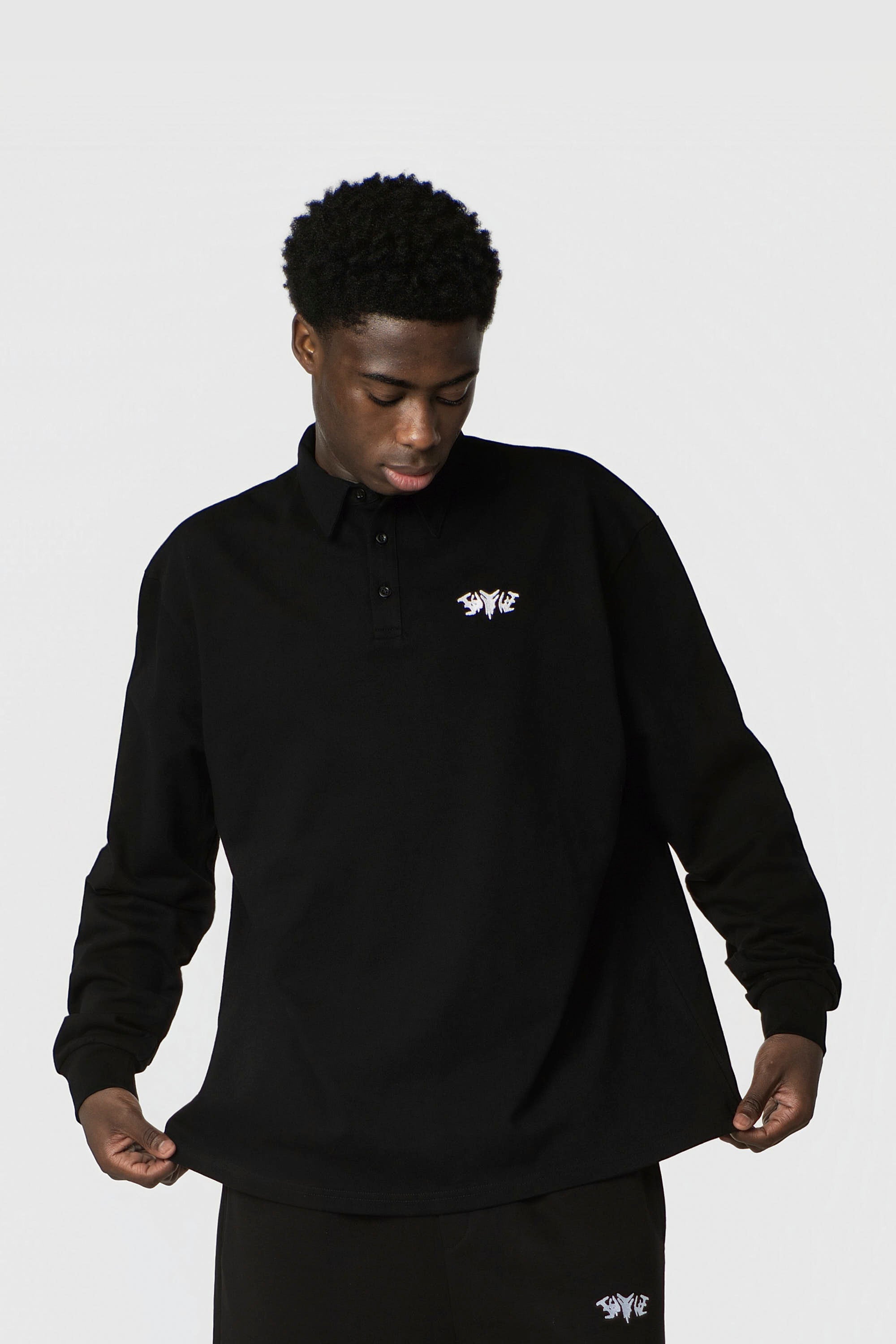 POLO SHIRT LONG BLACK