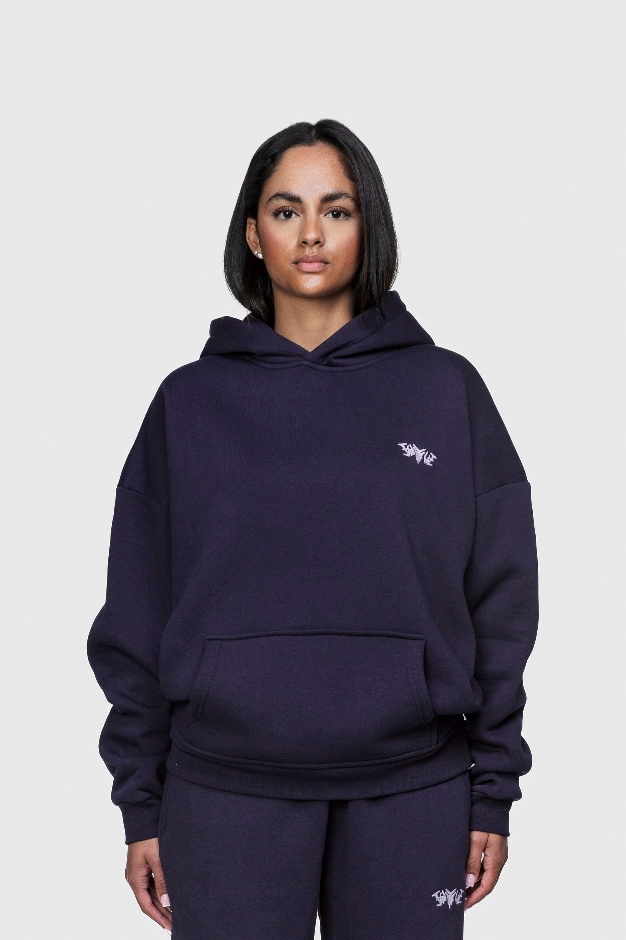 BASIC HOODIE DARK GRAPE