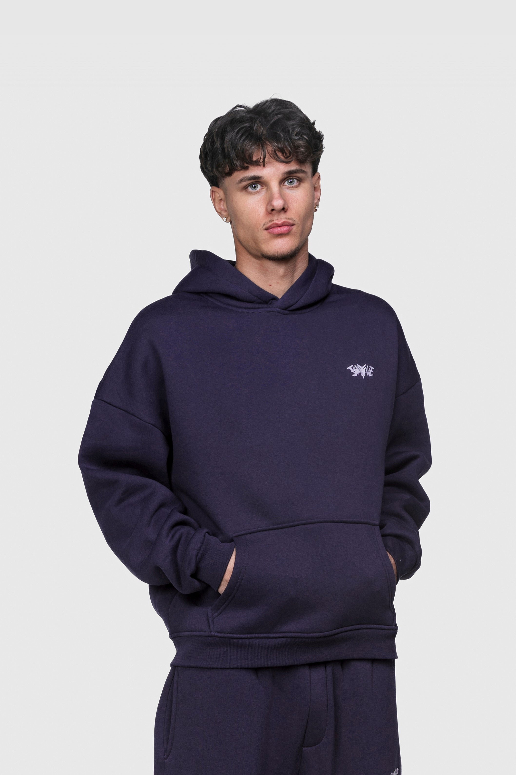 BASIC HOODIE DARK GRAPE