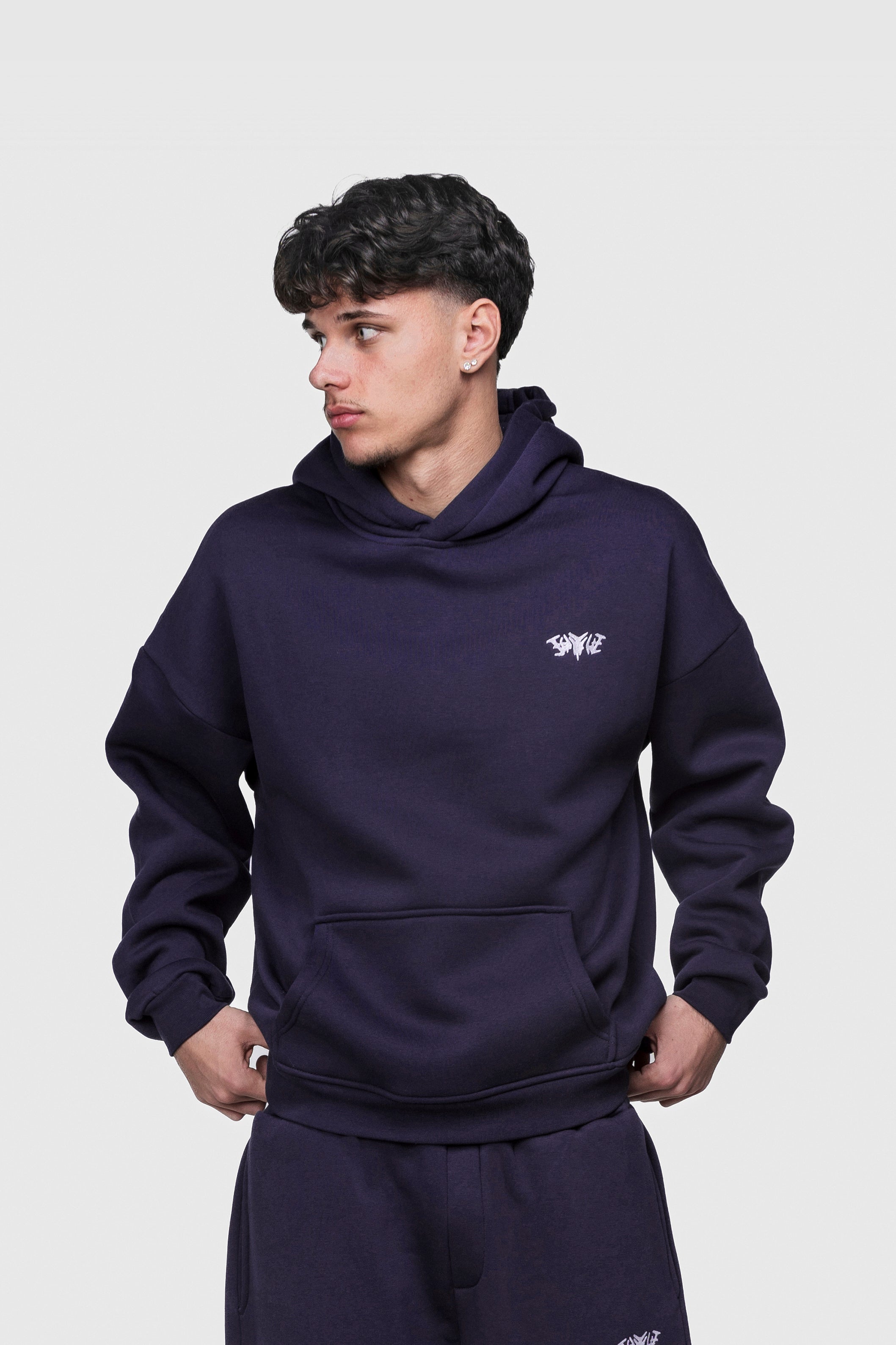 BASIC HOODIE DARK GRAPE