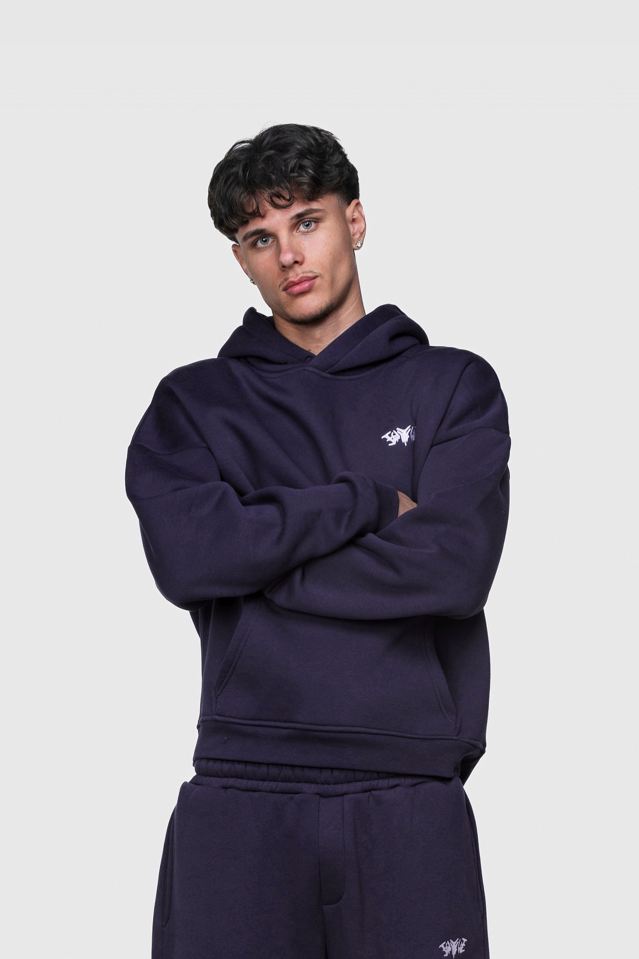 BASIC HOODIE DARK GRAPE