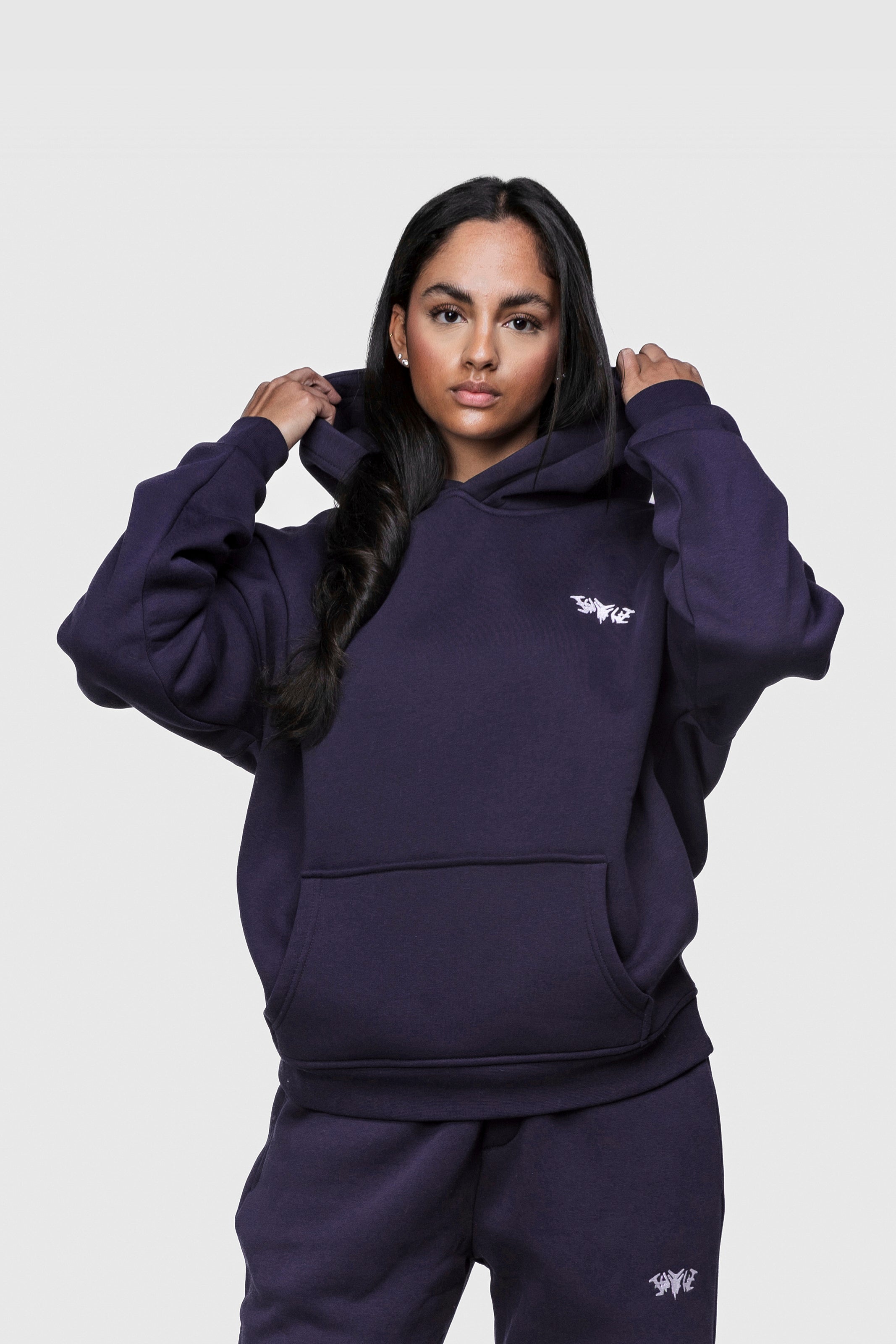 BASIC HOODIE DARK GRAPE