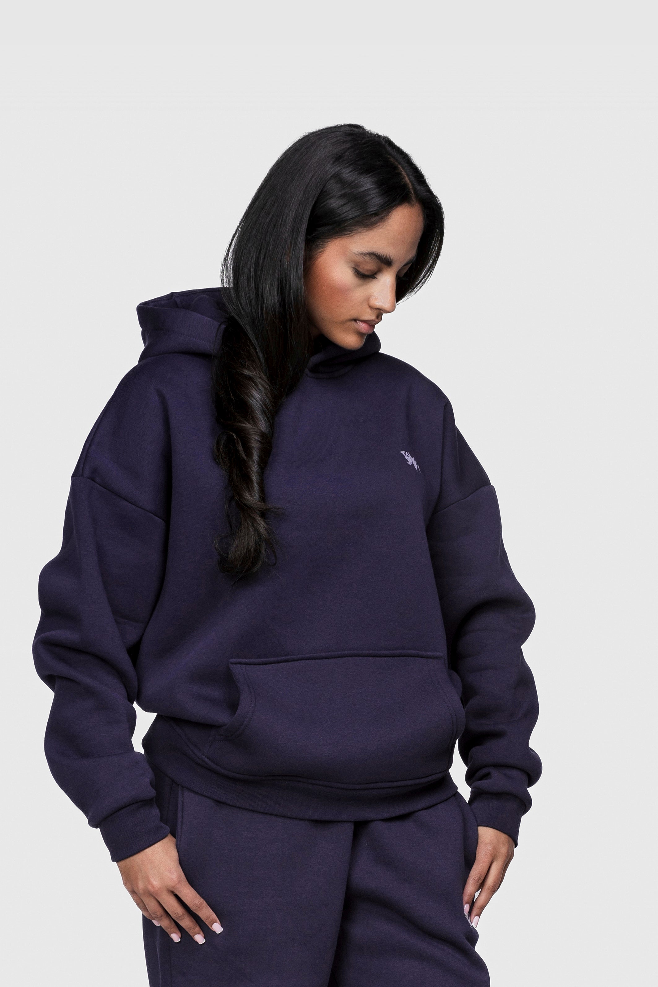 BASIC HOODIE DARK GRAPE