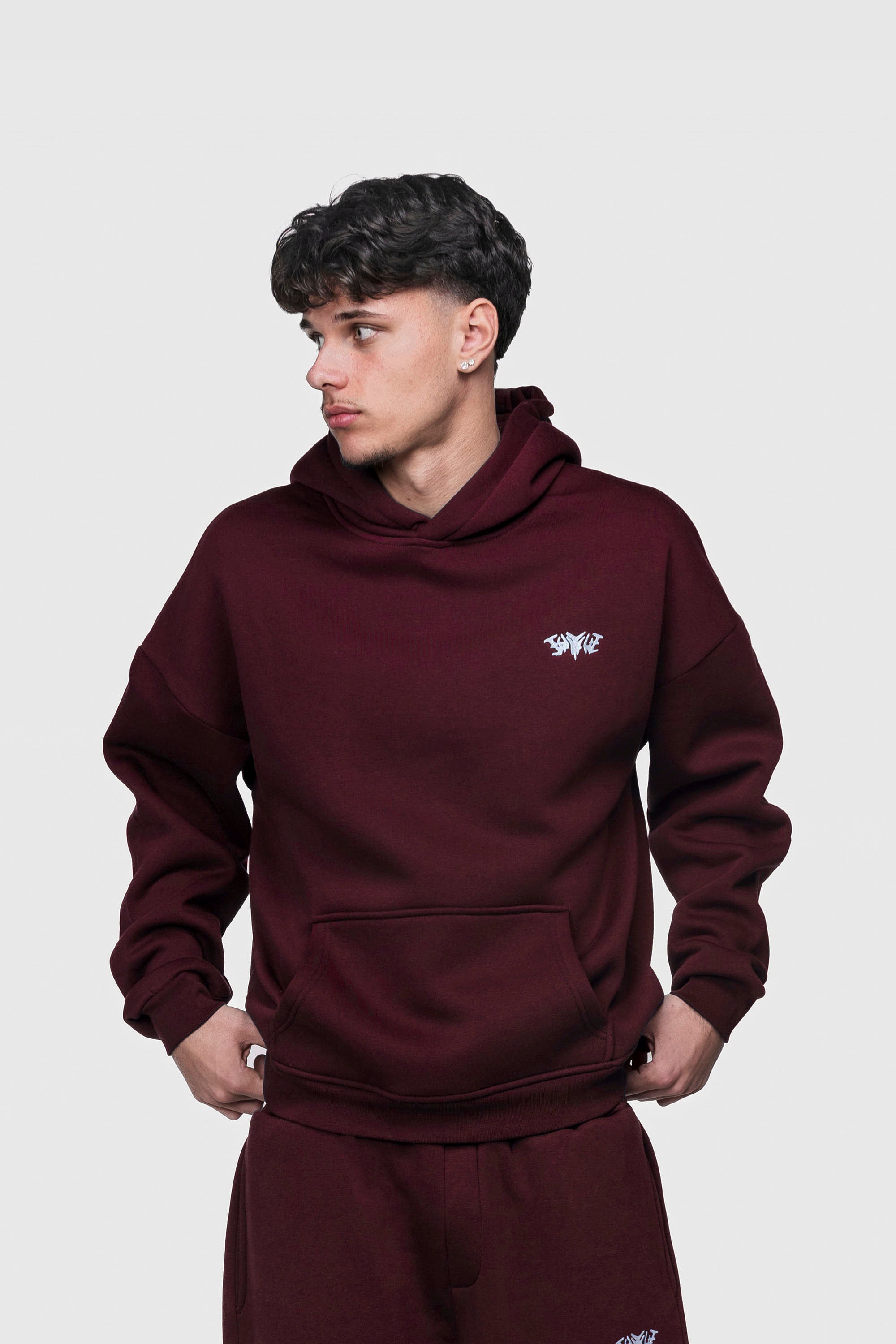 BASIC HOODIE REDWINE