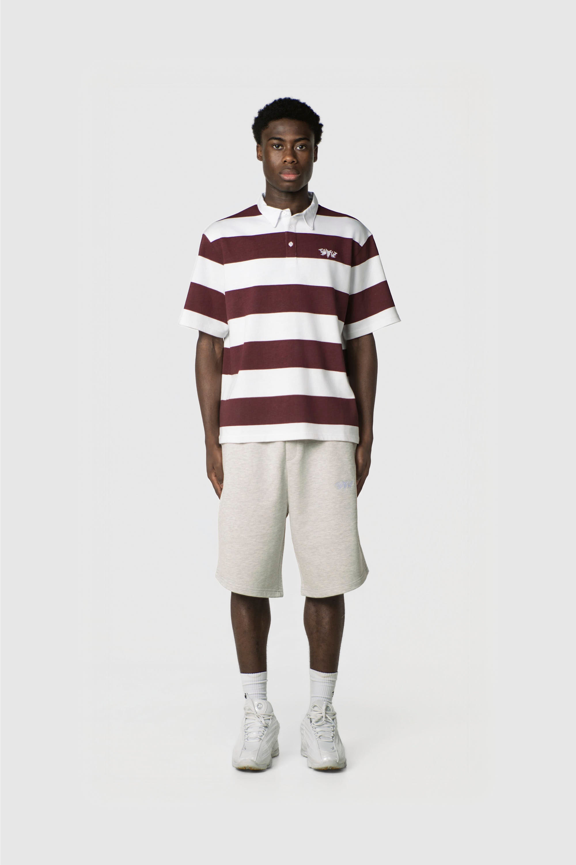 STRIPE POLO SHIRT REDWINE