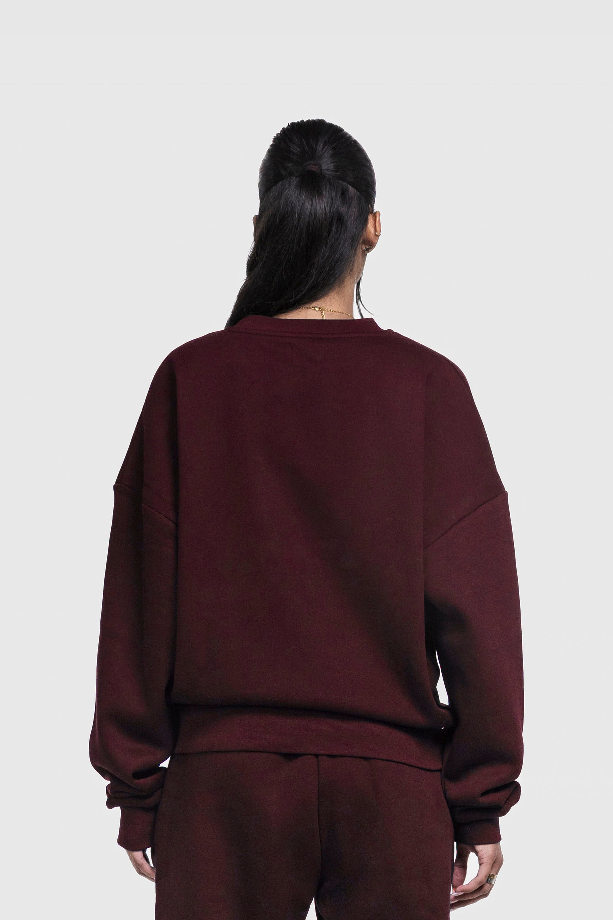 BASIC SWEATER REDWINE