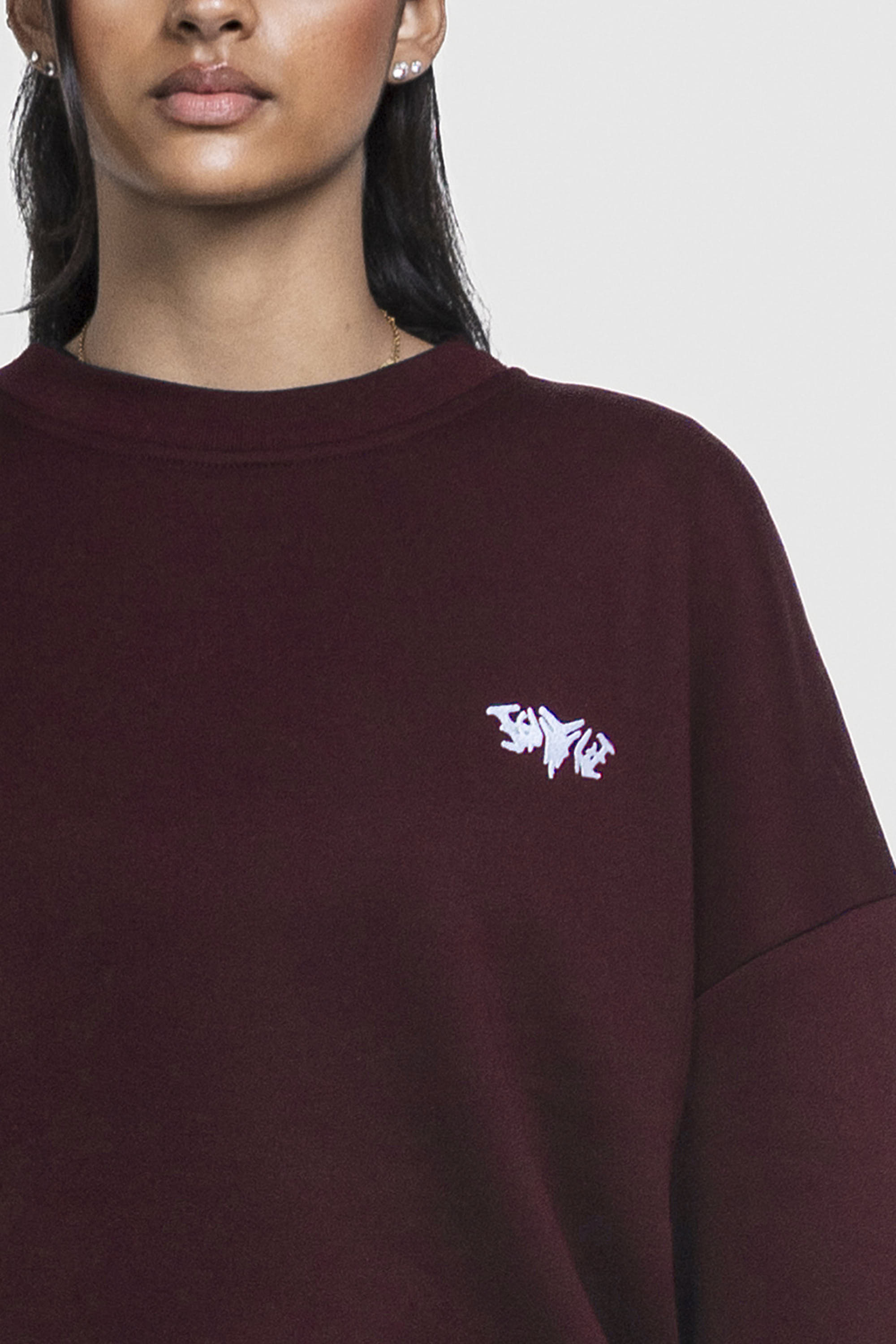 BASIC SWEATER REDWINE