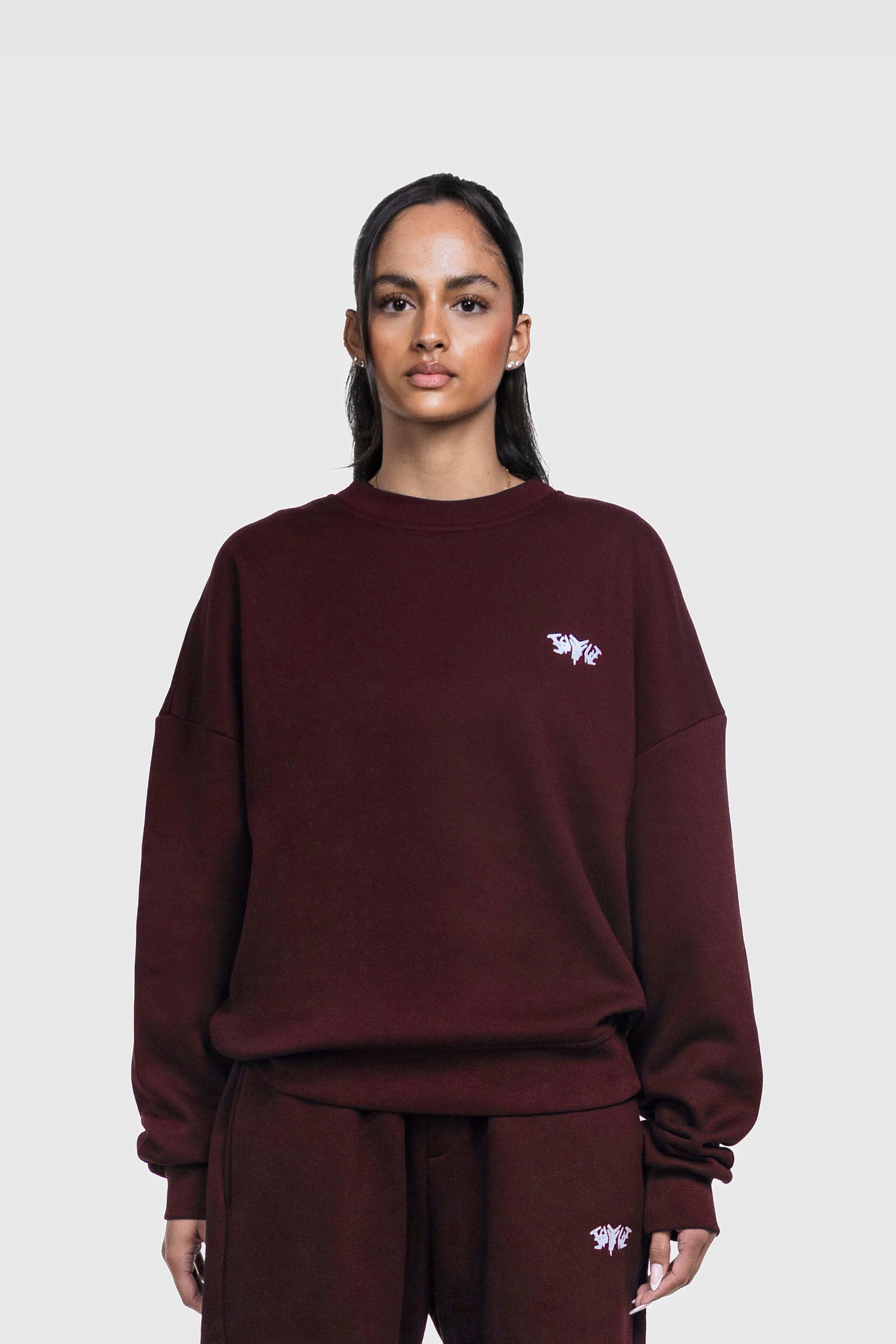 BASIC SWEATER REDWINE