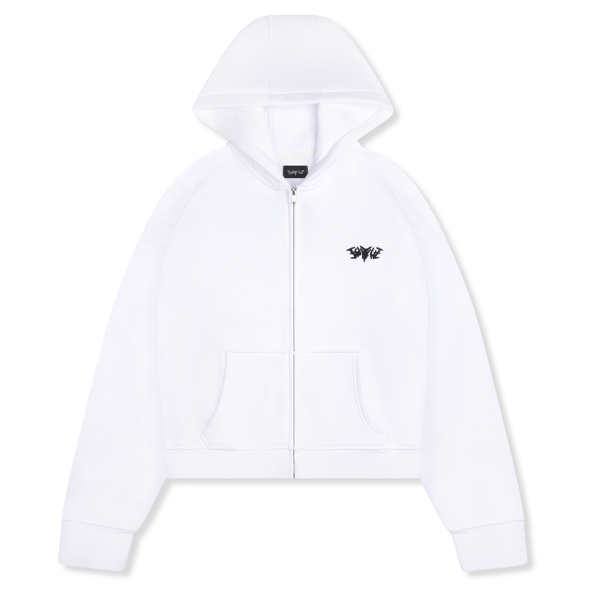 BASIC ZIP HOODIE WHITE